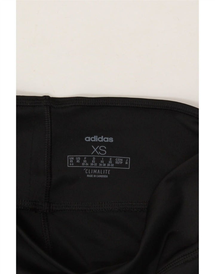 ADIDAS Womens Climalite Leggings UK 4/6 XS Black Polyester Vintage Adidas and Second-Hand Adidas from Messina Hembry 