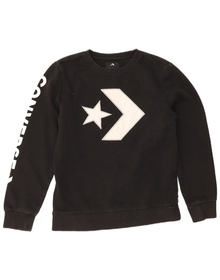 Converse Boys Graphic Sweatshirt Jumper 13-14 Years XL Black