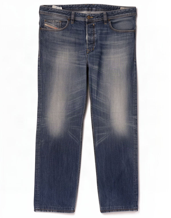 Diesel Mens Safado Regular Slim Straight Jeans W38 L34 Plavi pamuk