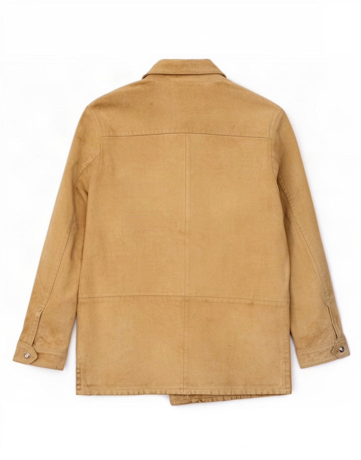 Martin Eden Womens Suede Jacket IT 42 Medium Beige Leather