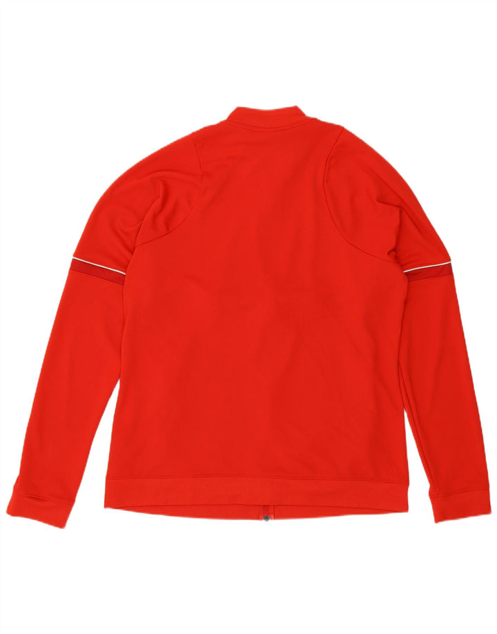 Nike Mens Dri Fit Tracksuit Top Jacket Large Red Polyester