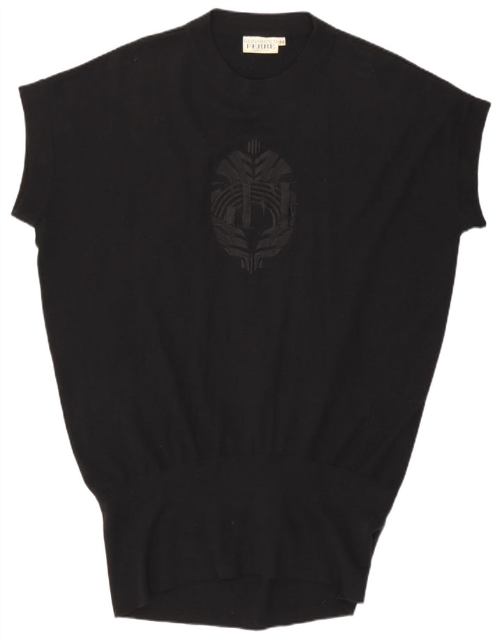Gianfranco Ferre Womens Graphic Drop Waist Dress IT 44 Medium Black