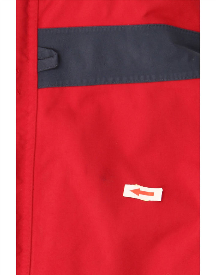 HELLY HANSEN Mens Windbreaker Jacket UK 38 Medium Red Colourblock Nylon