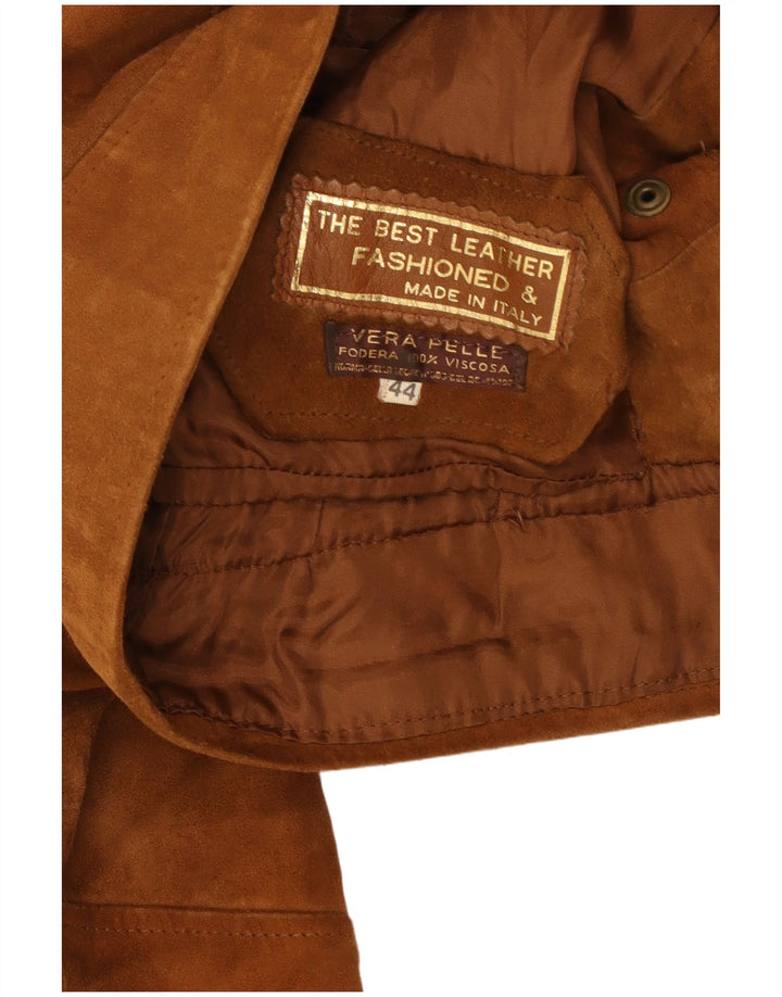 veste en daim crop femme vintage IT 44 Beige moyen