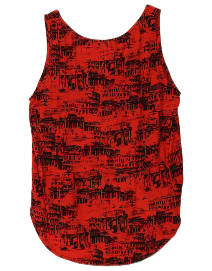 Vintage Womens Graphic Oversized 2 Piece Set IT 46 Large Red Viscose