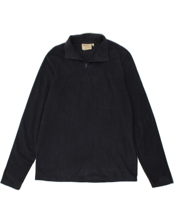 MOUNTAIN WAREHOUSE Mens Zip Neck Fleece Jumper Medium Navy Blue Vintage Mountain Warehouse and Second-Hand Mountain Warehouse from Messina Hembry 