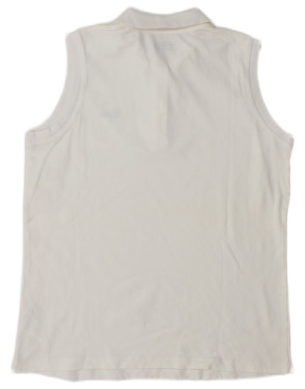 Polo senza maniche da donna Lotto UK 20 2XL Cotone bianco
