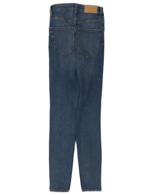 Damskie jeansy skinny Zara EU 32 2XS W22 L28 Niebieskie