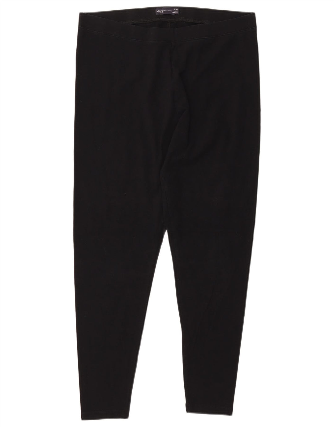 MARKS & SPENCER Womens Leggings UK 16 Large Black Cotton