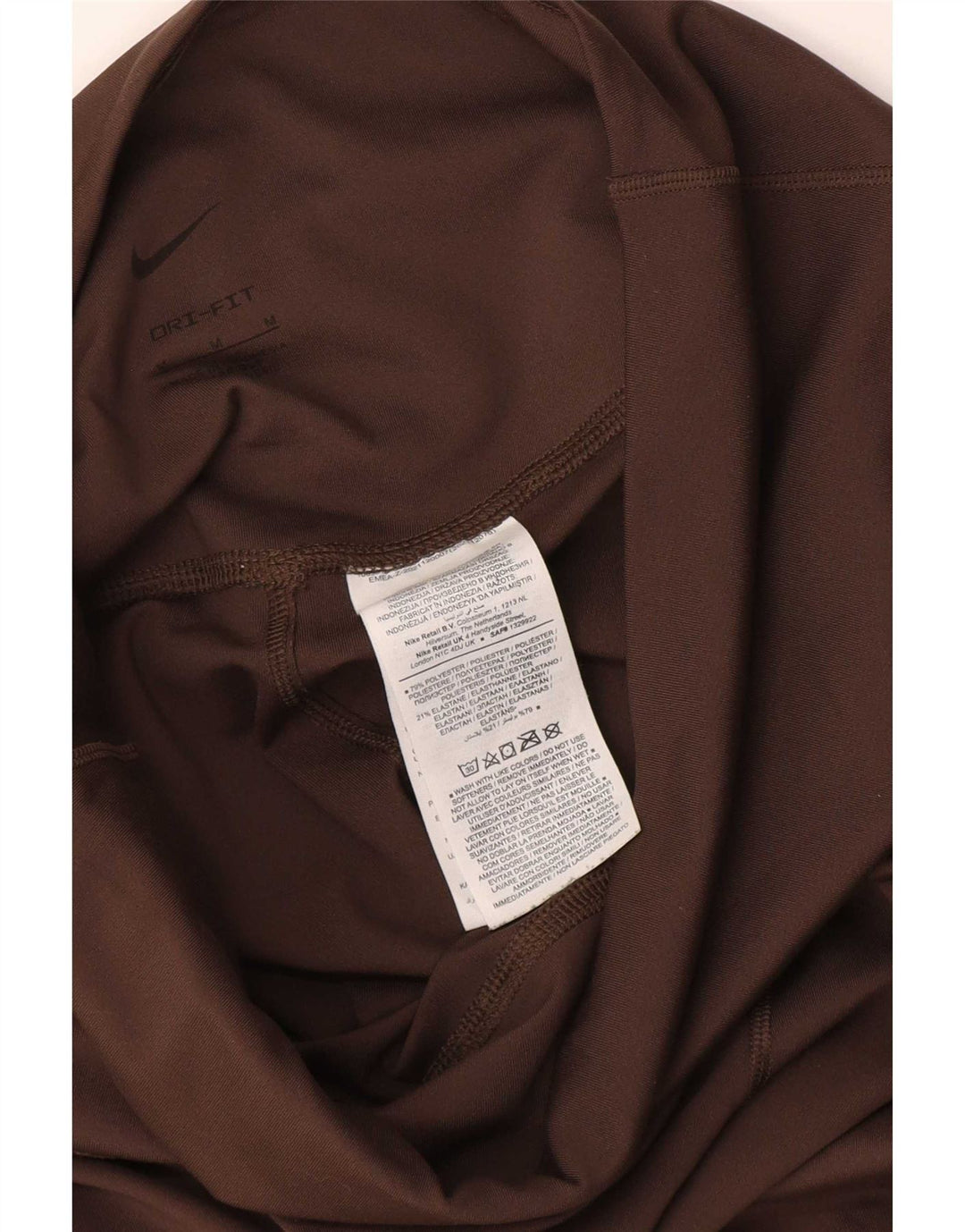 Женские леггинсы Nike Dri Fit UK 12, средний коричневый полиэстер