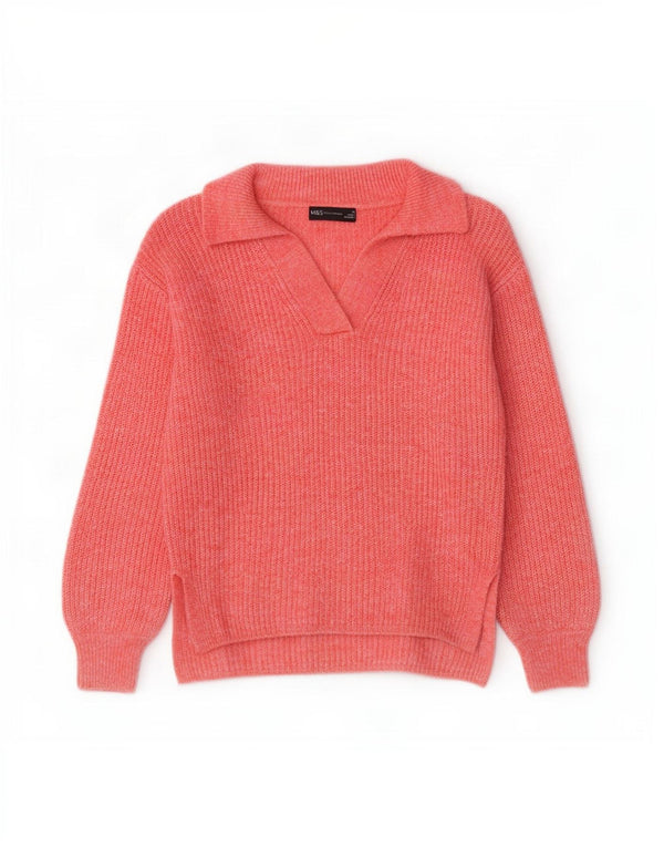 Marks & Spencer Pulover cu gât polo pentru femei UK 6 XS roz