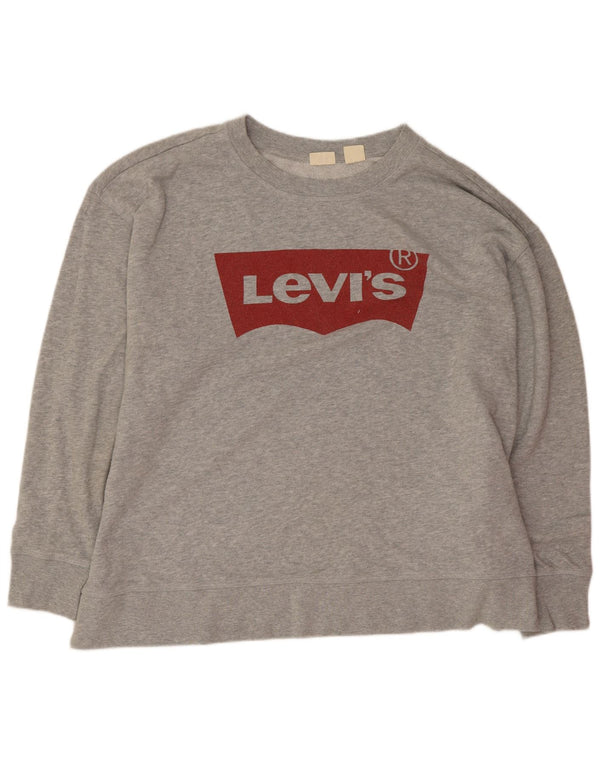 Γυναικείο γραφικό φούτερ Levi's Jumper UK 20 2XL Γκρι βαμβακερό