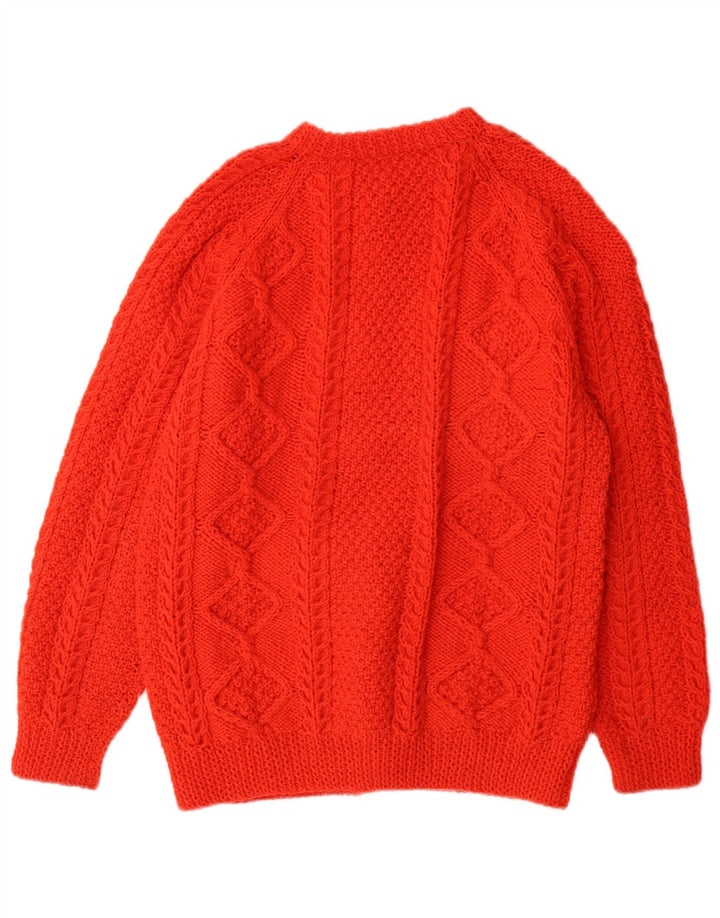 Vintage Womens Jumper Sweater UK 10 Small Red Geometric