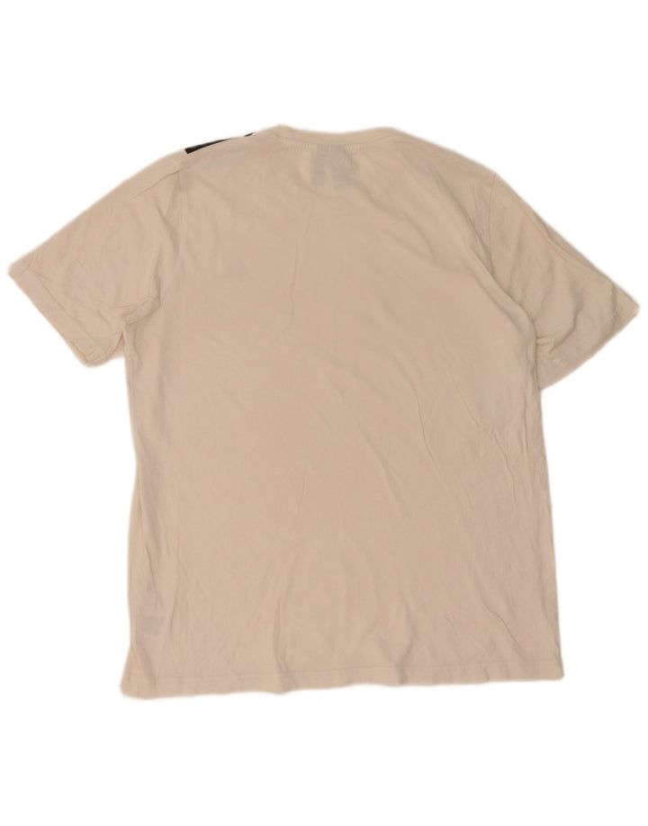Adidas Mens T-Shirt Top Medium White Cotton