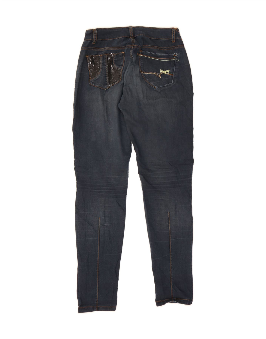 DESIGUAL Womens Slim Jeans W28 L31 Navy Blue Cotton Vintage Desigual and Second-Hand Desigual from Messina Hembry 