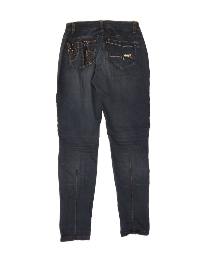 DESIGUAL Womens Slim Jeans W28 L31 Navy Blue Cotton Vintage Desigual and Second-Hand Desigual from Messina Hembry 