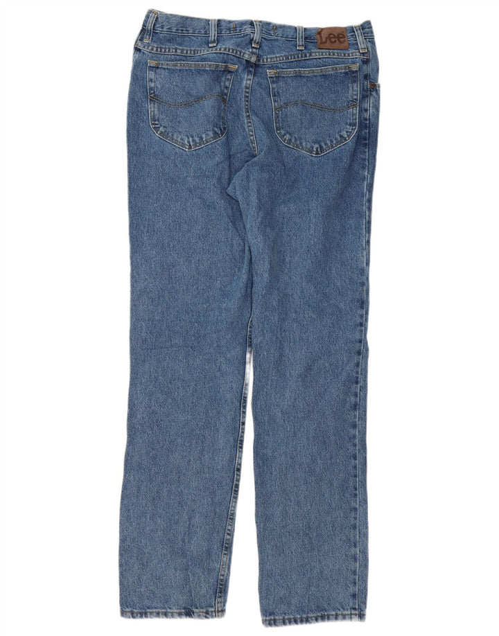 Lee Herre Regular Fit Straight Jeans W36 L34 Blå Bomuld