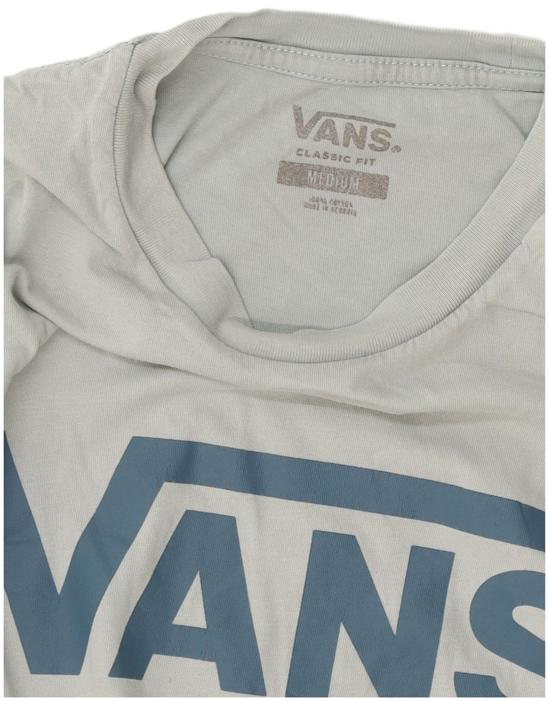 Męski T-shirt Vans o klasycznym kroju z grafiką, średni niebieski, bawełniany