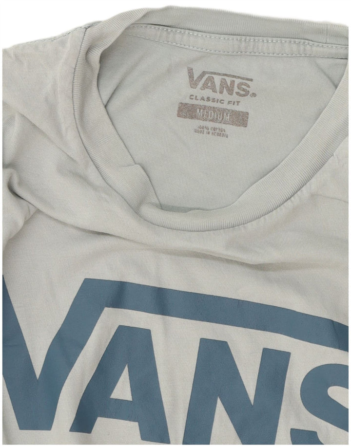 Męski T-shirt Vans o klasycznym kroju z grafiką, średni niebieski, bawełniany