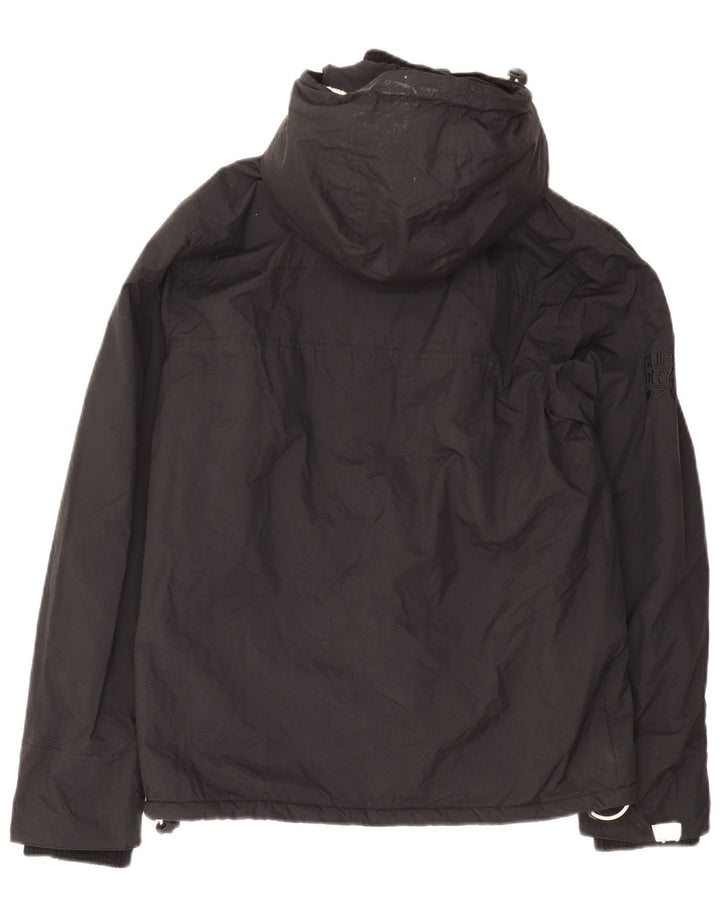 Superdry Mens Windcheater Hooded Windbreaker Jacket UK 38 Medium Black