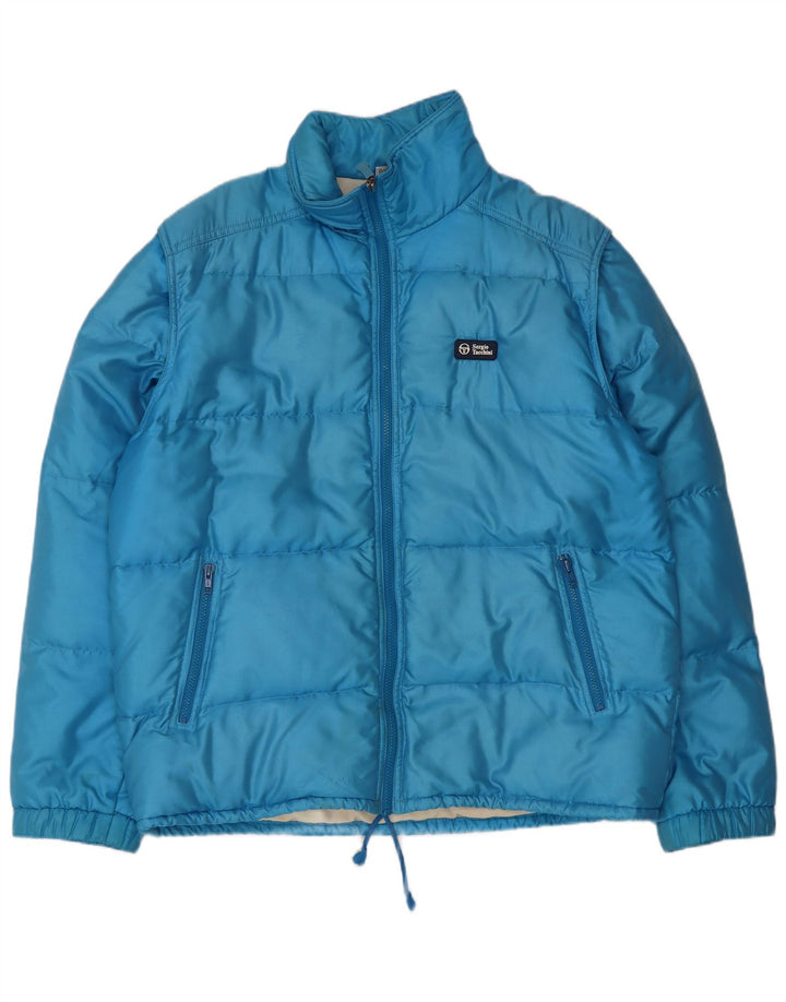 Sergio Tacchini Mens Padded Jacket EU 50 Large Blue Polyamide