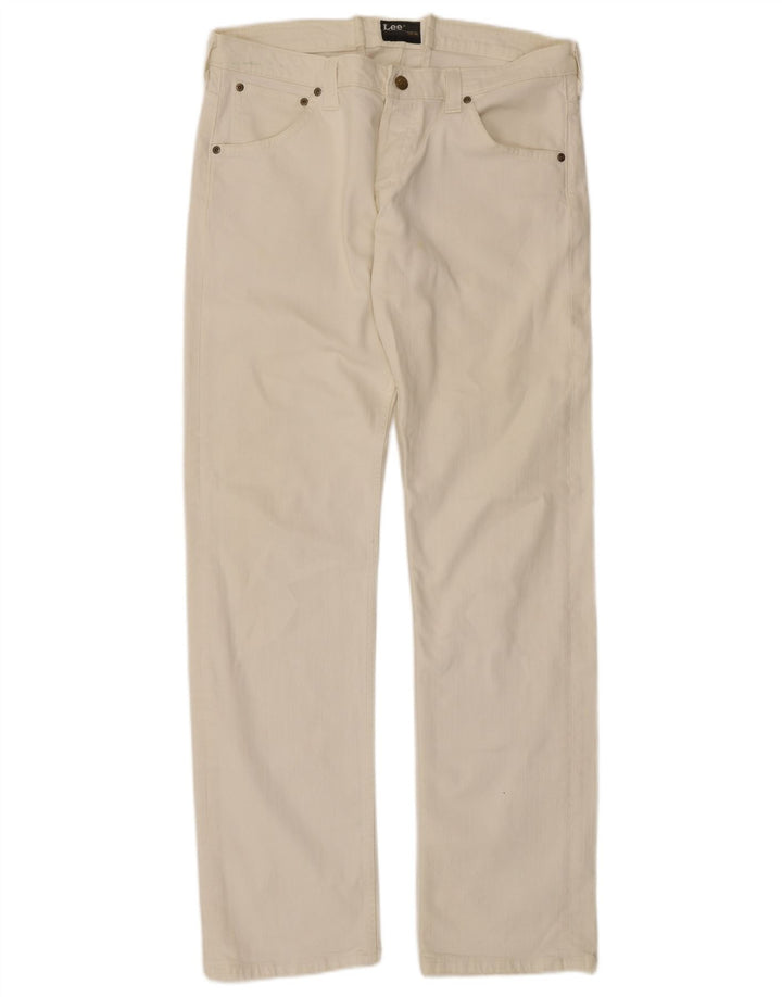Lee Womens Powell Jeans W36 L33 White Cotton
