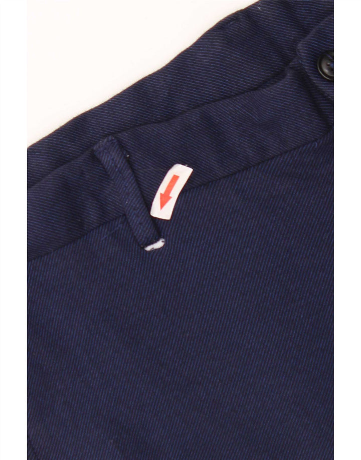 Zara Mens Chino Shorts EU 42 Large W32 Navy Blue Viscose