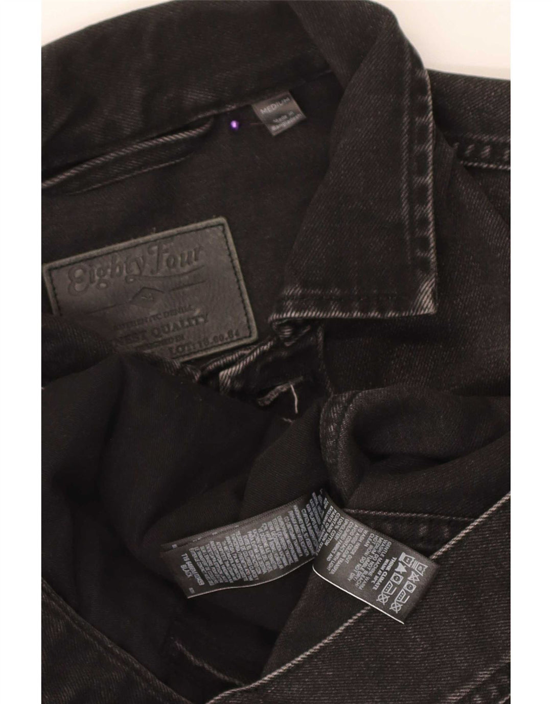 Ανδρικό τζιν μπουφάν Marks & Spencer UK 38 Medium Black Cotton