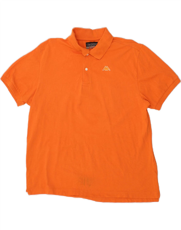 KAPPA Mens Polo Shirt XL Orange Cotton Vintage Kappa and Second-Hand Kappa from Messina Hembry 
