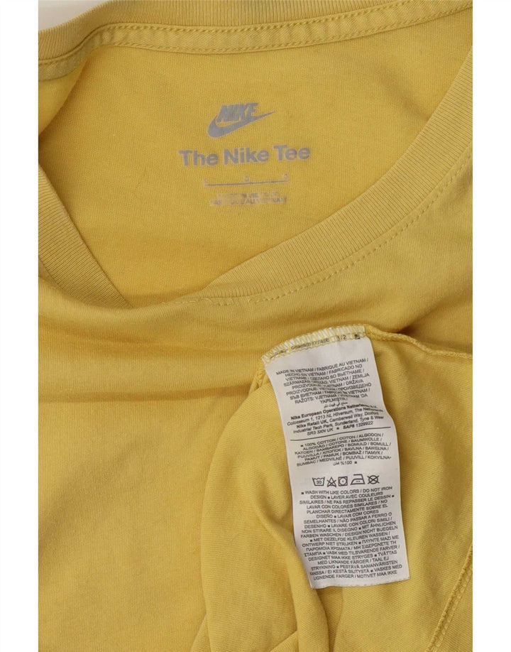 Nike T-Shirt Homme Grand Jaune Coton