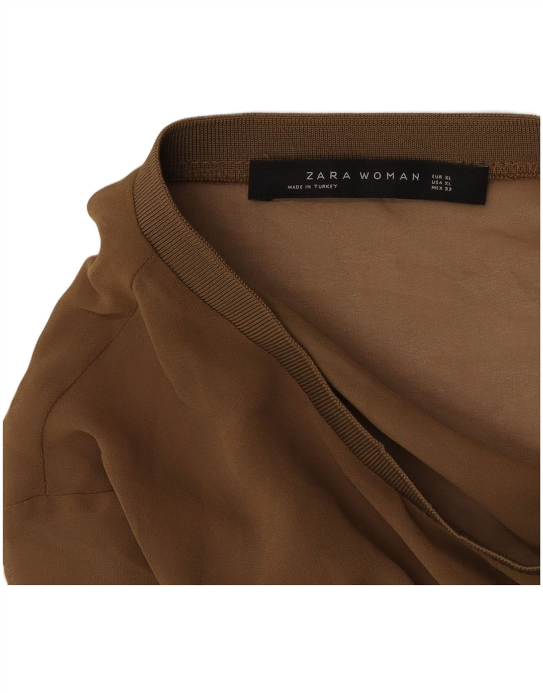 Zara Womens Basic Dress UK 18 XL Brun