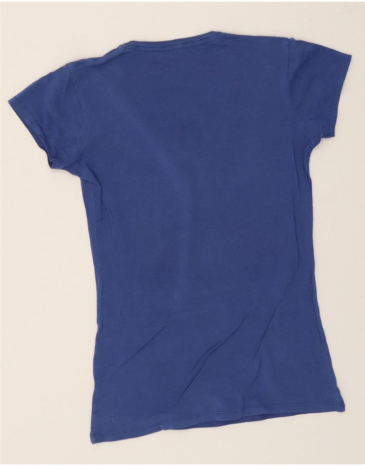 LEE Womens Graphic T-Shirt Top UK 14 Large Blue Vintage Lee and Second-Hand Lee from Messina Hembry 