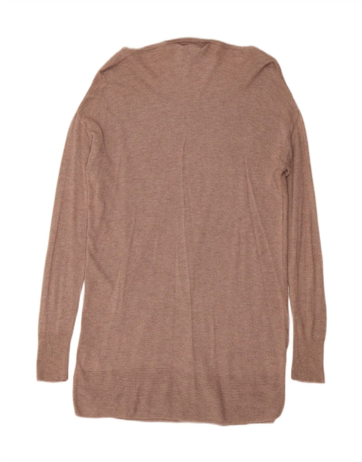 MOSSIMO Womens Longline Boat Neck Jumper Sweater UK 8 Small Grey Nylon Vintage Mossimo and Second-Hand Mossimo from Messina Hembry 