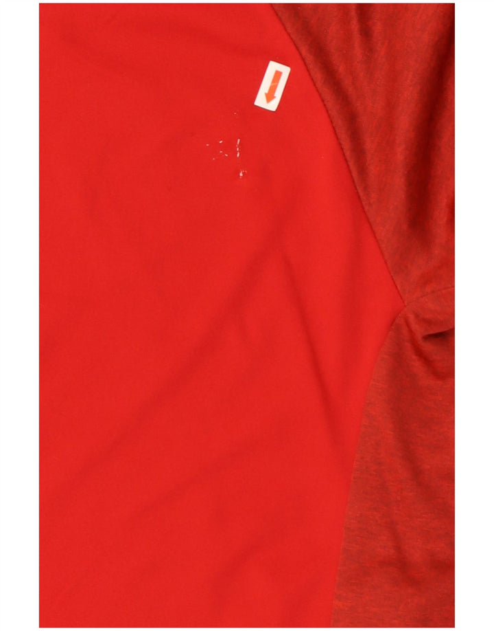 Majestic Mens T-Shirt Top Large Red Polyester Sports