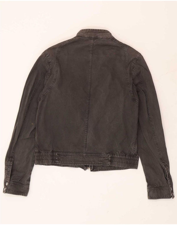 Gas Womens Bomber Jacket UK 14 Medium Grey