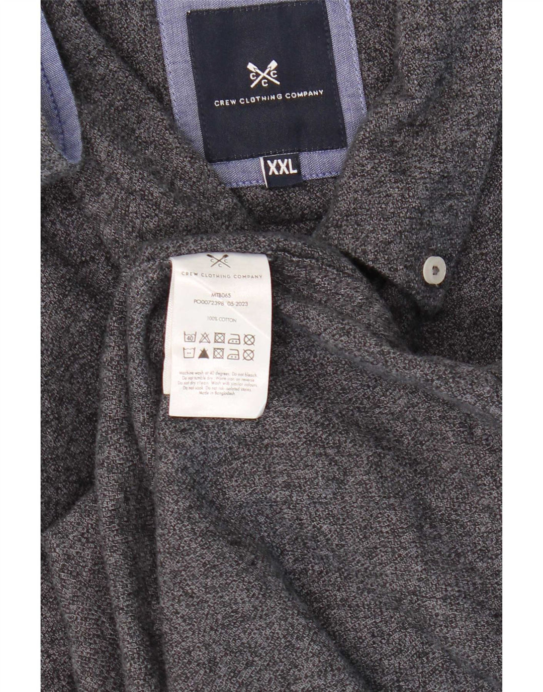 Koszula męska Crew Clothing 2XL Szara bawełna