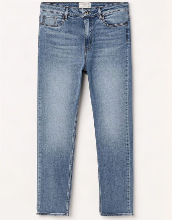Fat Face Blugi slim pentru femei Girlfriend UK 12 Medium W30 L28 Blue Bumbac