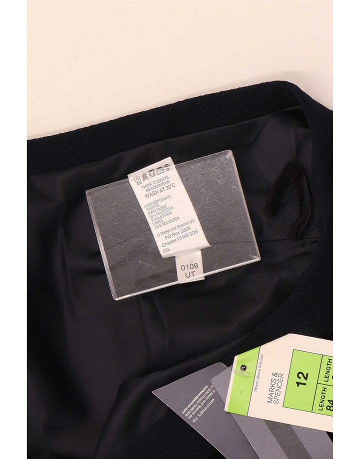 Marks & Spencer Damska spódnica midi UK 12 Medium W33 Granatowy poliester