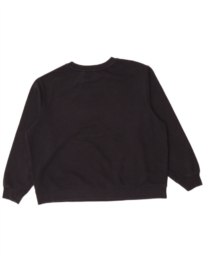 Marks & Spencer Damen Grafik-Sweatshirt-Pullover UK 16 Large Schwarz