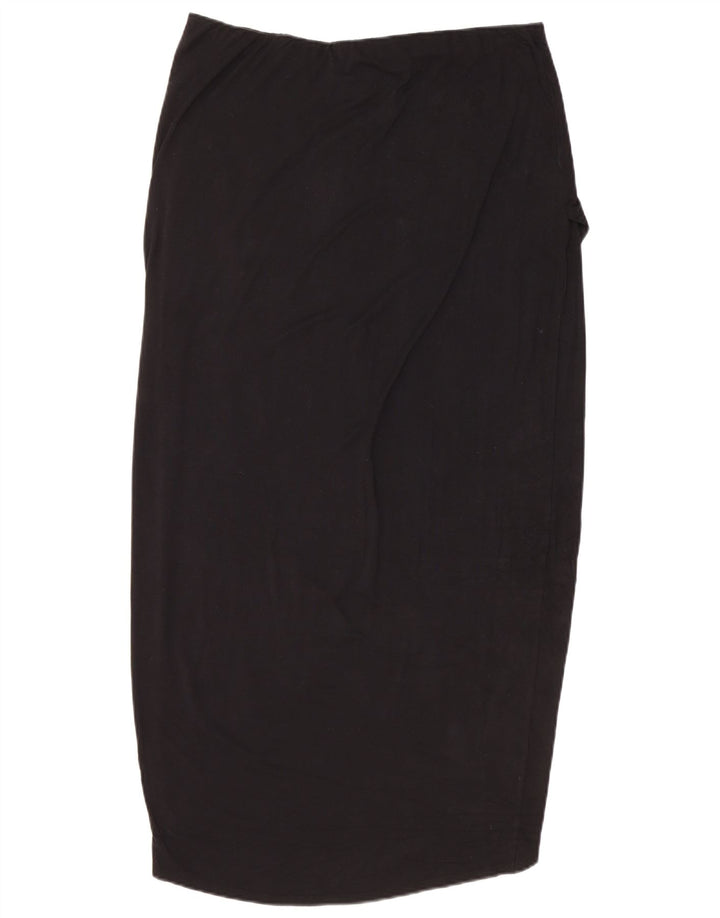 Mossimo Womens High Waist Midi Skirt Large W34  Black Rayon