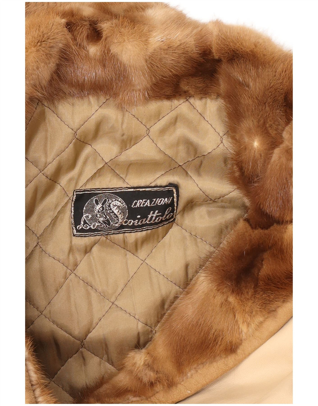 Vintage Womens Double Breasted Coat UK 16 Large Beige