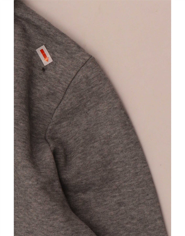 Puma Mens Graphic Hoodie Jumper Medium Grey Flecked Cotton
