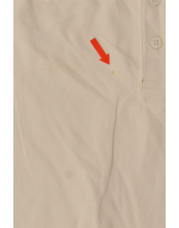 Kappa Mens Polo Shirt Medium White Cotton