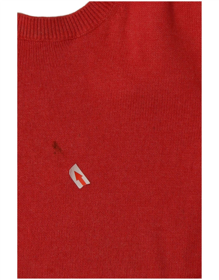Marks & Spencer Mens Blue Harbour Crew Neck Jumper Sweater Medium Red