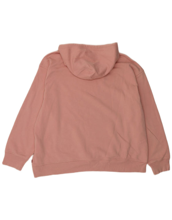 Levi's Womens Graphic Relaxed Fit Hoodie Jumper UK 18 XL Pink Cotton