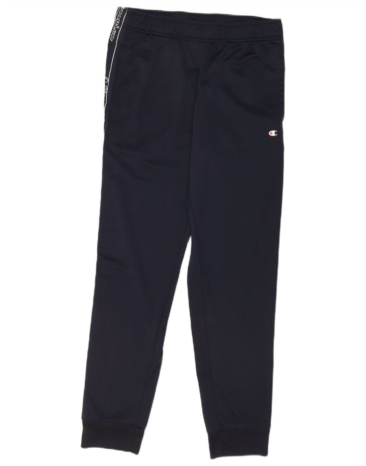 Champion Mens Graphic Tracksuit Trousers Joggers Medium Navy Blue Polyester