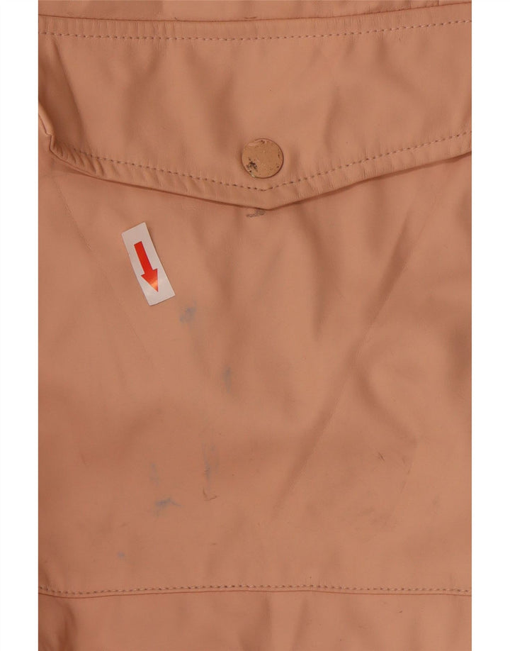 Zara Womens Hooded Raincoat UK 10 Small Pink Polyurethane
