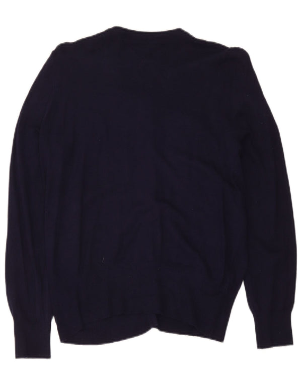 Marks & Spencer Pull Cardigan Femme UK 14 Large Bleu Marine Viscose