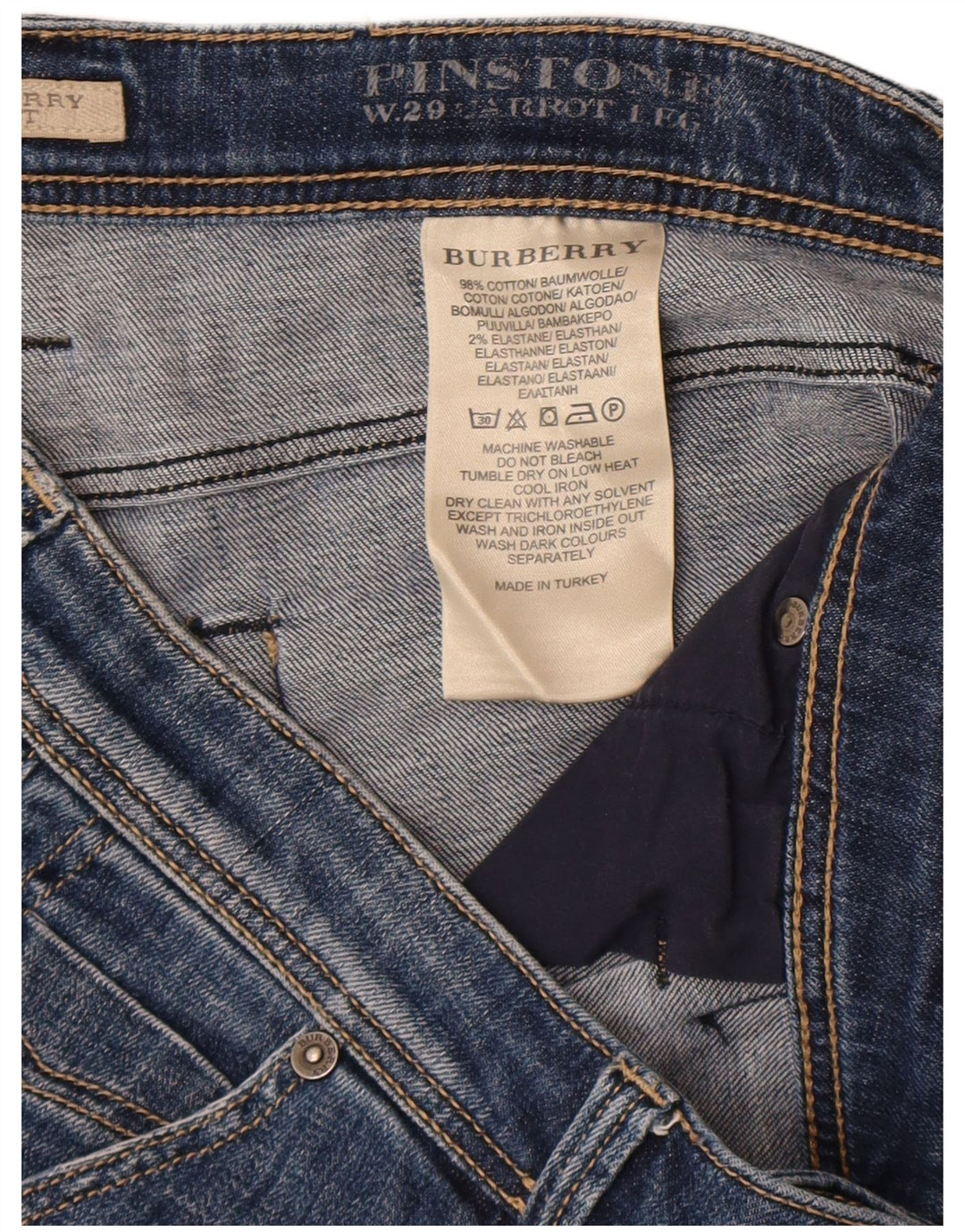 Burberry Womens BRIT Denim Shorts W29 Medium Blue Cotton