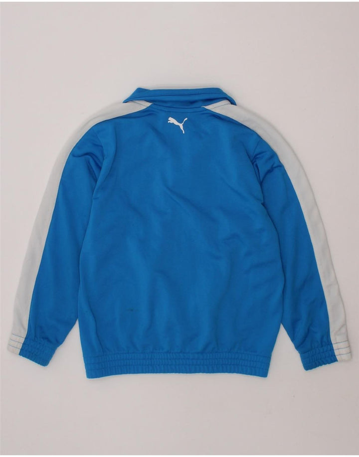 PUMA Boys Graphic Tracksuit Top Jacket 2-3 Years Blue Colourblock Vintage Puma and Second-Hand Puma from Messina Hembry 